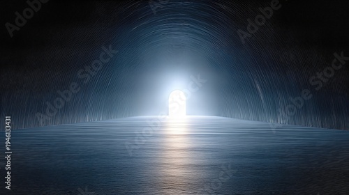 Digital Payment Security Tunnel With Lock Symbol at the End for Safe Transactions