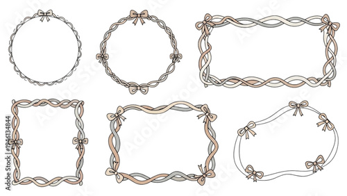 Various ornate border frames on display for design purposes