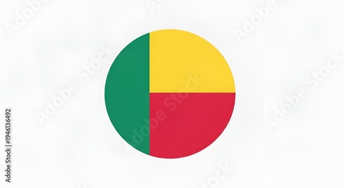 Benin flag colors pie chart circle. Free Download Benin flag colors pie chart circle. - GFXLoad