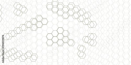 Abstract cube hexagon shape background. Vector banner design. Hexagons pattern. Geometric abstract background with simple hexagonal elements. Medical. Vector digital art banner.eps 10