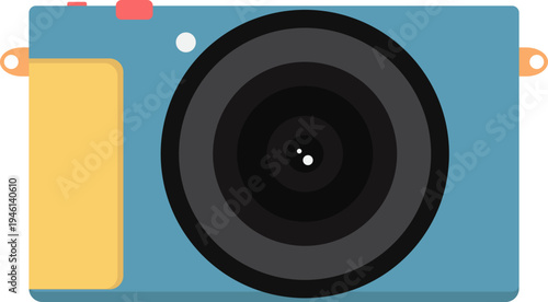 Retro Style Digital Camera Illustration
