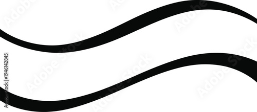 A black and white vector silhouette of a woman standing near an isolated vanilla bean stick and metal kitchen tool macro on a white background