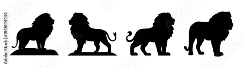 Lion silhouette vector art illustration download free graphic design animal king of beasts image