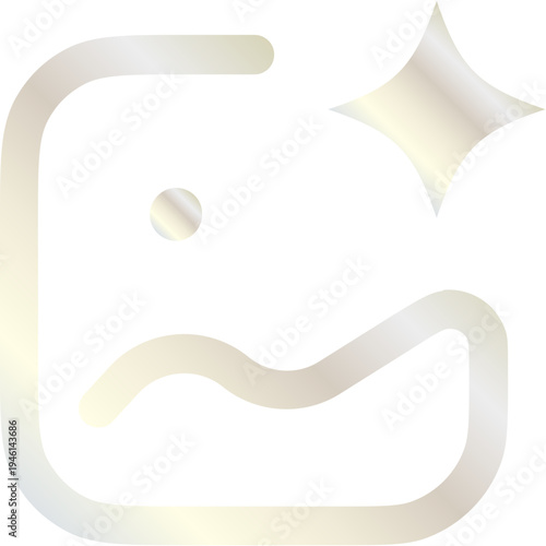 Image Generation Technology Icon Silver