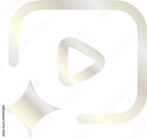 Generated Media Technology Icon Silver