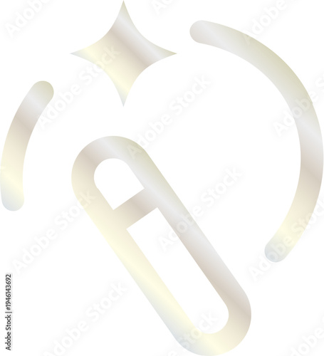 Image Inpainting Technology Icon Silver