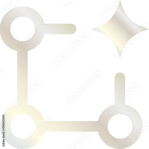 Knowledge Graph Technology Icon Silver