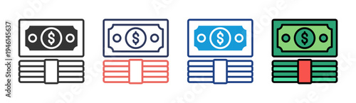 Capital Reserve icon set multiple style collection