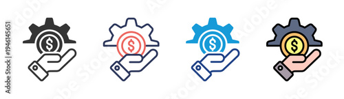 Value Creation icon set multiple style collection