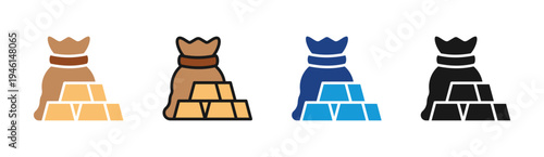 Wealth Reserve icon set multiple style collection