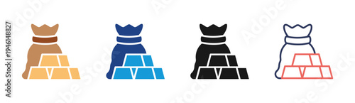 Wealth Reserve icon set multiple style collection