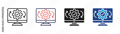 Regression Testing icon set multiple style collection