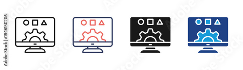 Branch icon set multiple style collection