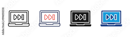 Forward icon set multiple style collection