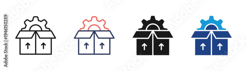 Release icon set multiple style collection