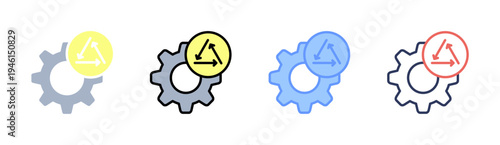 Dependency icon set multiple style collection