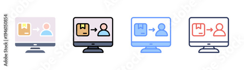 Rollout icon set multiple style collection