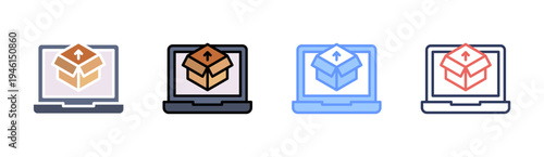 Deployment icon set multiple style collection