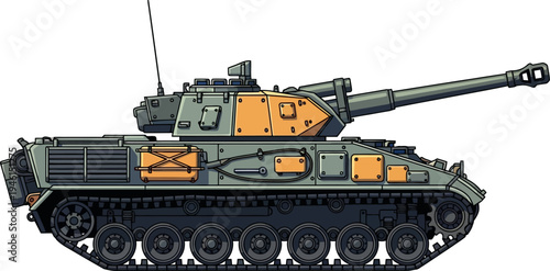 Armored infantry combat vehicle with tracked movement system