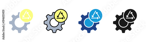 Dependency icon set multiple style collection