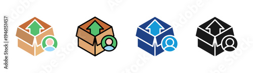 Deployment icon set multiple style collection