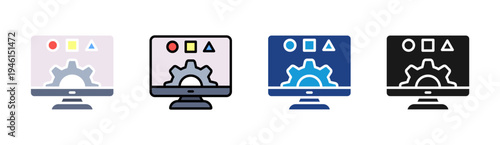 Branch icon set multiple style collection