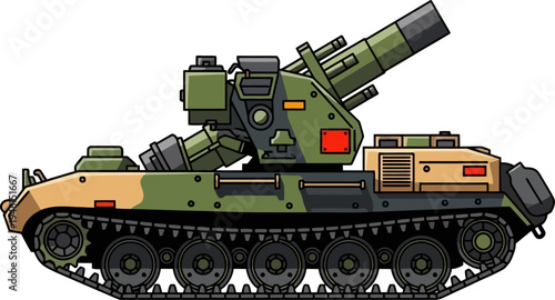 Combat mortar tank designed for high angle fire