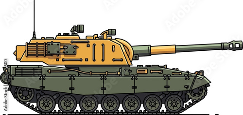 Heavy caliber self-propelled gun for long-range support