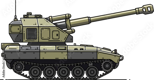 Heavy tank destroyer vehicle with a low profile chassis