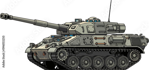 Light armored reconnaissance tank in grey finish