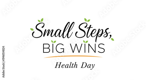 Vector motivational quote illustration for Health Day