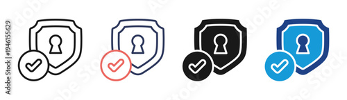 Access Control icon set multiple style collection