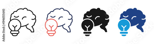 Innovation Intelligence icon set multiple style collection