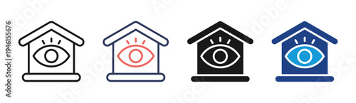 Surveillance Authority icon set multiple style collection