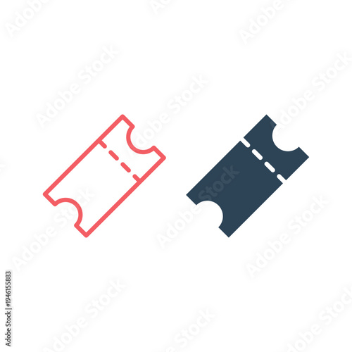 Ticket icons set vector. Ticket symbol. Trendy flat ui sign design graphic pictogram for web site, mobile application. Logo illustration.
