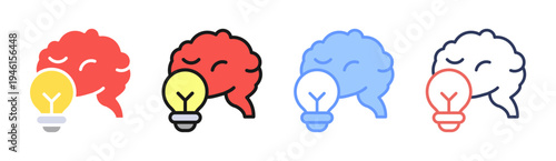 Innovation Intelligence icon set multiple style collection