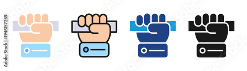 Armed Force icon set multiple style collection