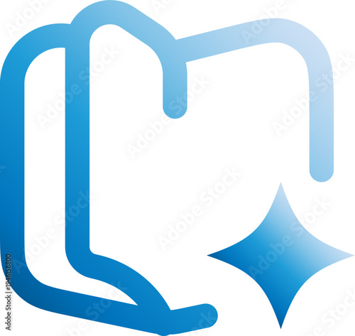 Sentiment Analysis Technology Icon Blue Gradient