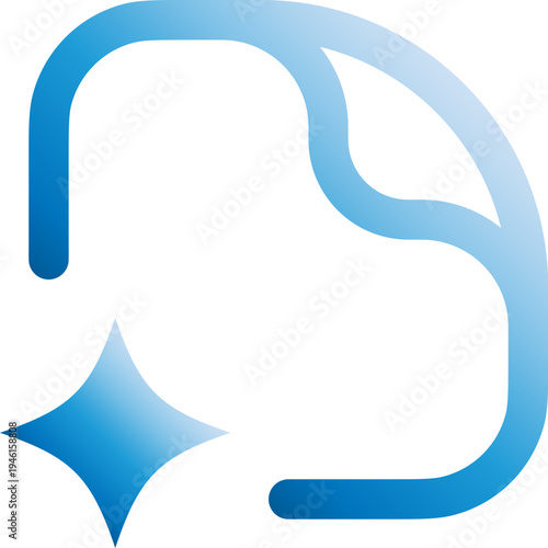 Automated Summary Technology Icon Blue Gradient