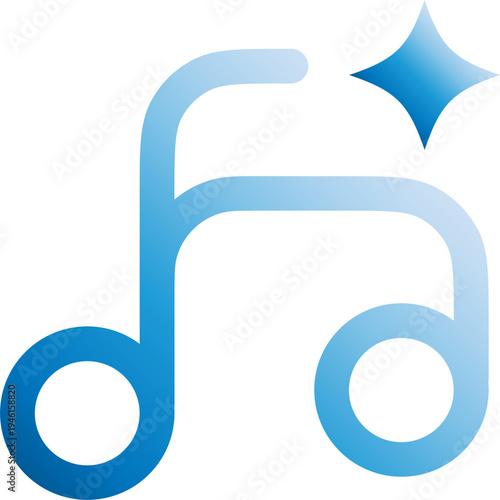 Audio Generation Technology Icon Blue Gradient