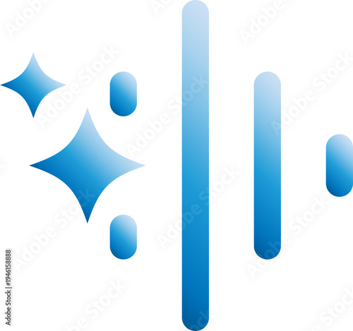 Spectral Analysis Technology Icon Blue Gradient