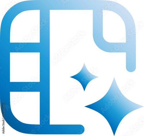 Data Ingestion Technology Icon Blue Gradient