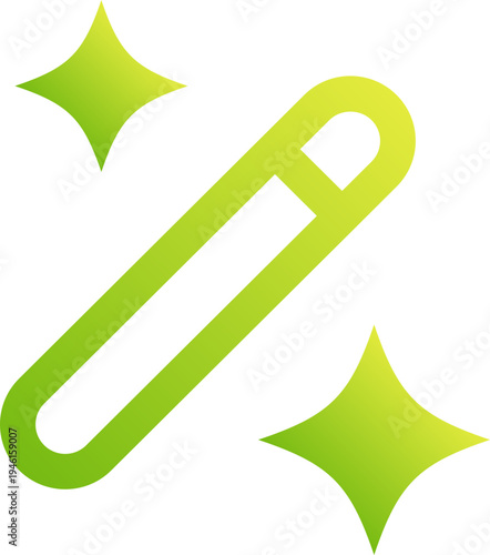 Image Upscaling Technology Icon Neon Green Gradient