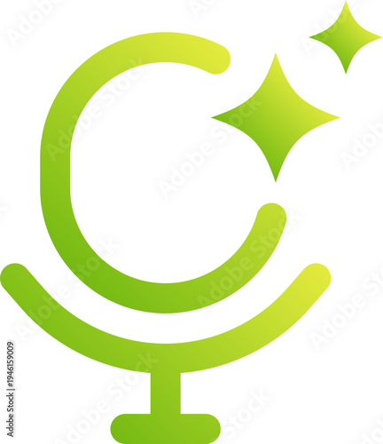 Speech Synthesis Technology Icon Neon Green Gradient