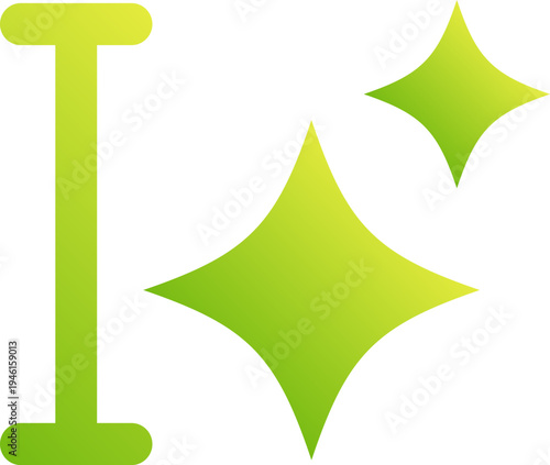 Prompt Command Technology Icon Neon Green Gradient