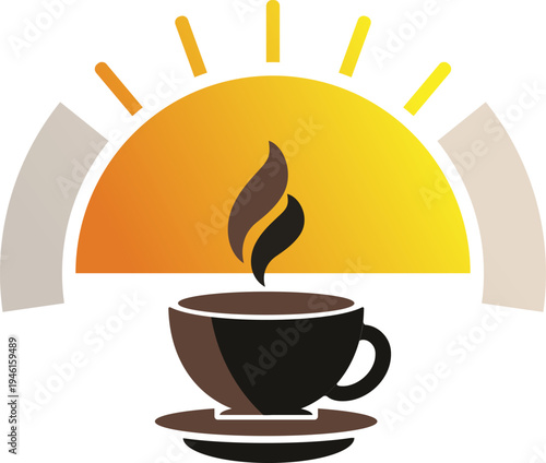 Sunrise Sip Cafe Logo Vector