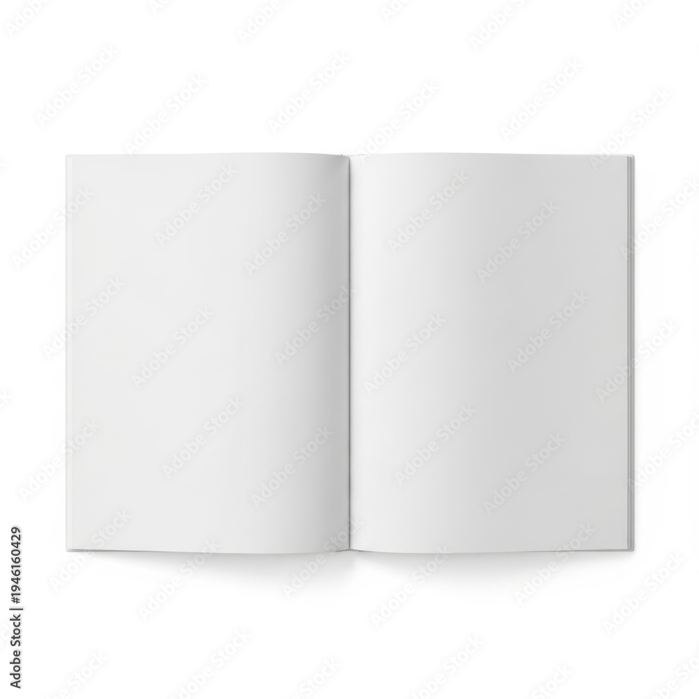Naklejka premium A clean and open blank notebook with smooth pages ready for writing or sketching