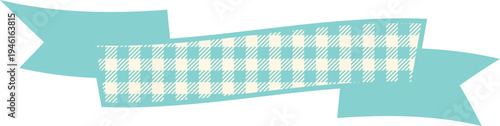 Ribbon Frame -1- Gingham - mint green