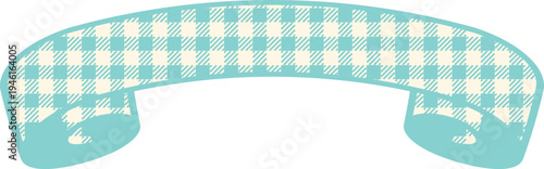 Ribbon Frame -5- Gingham - mint green
