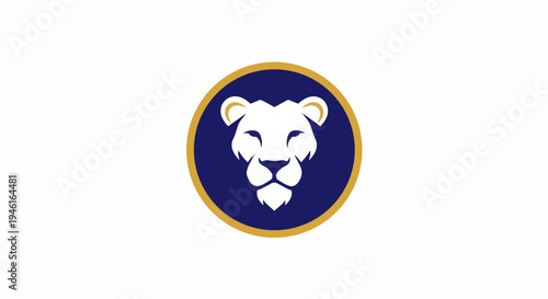 Elite Protection Symbol: Minimalist Lion Silhouette for Professional Security Brand